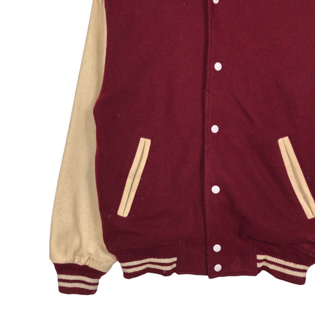 Japanese Brand × Vintage 📌Vintage Varsity Jacket Unknown Brand Issey Miyake Size US M / EU 48-50 / 2 - 5 Thumbnail