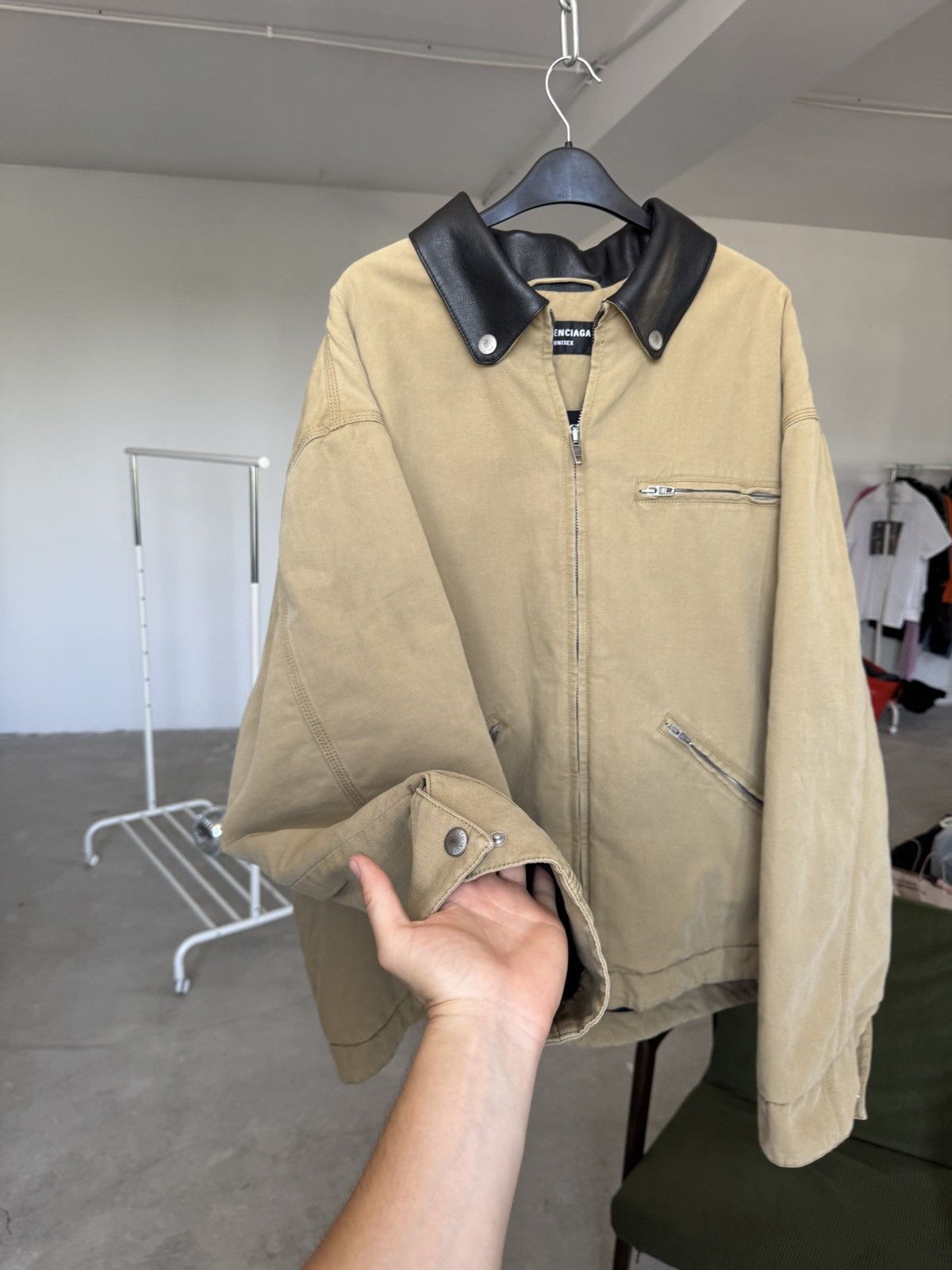Balenciaga Balenciaga Detroit Canvas Jacket Size US S / EU 44-46 / 1 - 18 Thumbnail