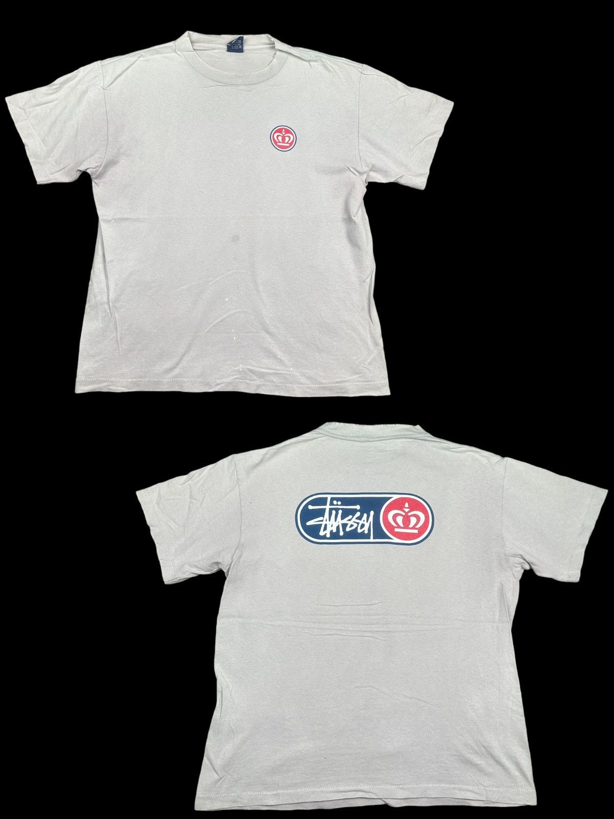 Streetwear × Stussy × Vintage Vintage Stussy Crown Backhit Tee 