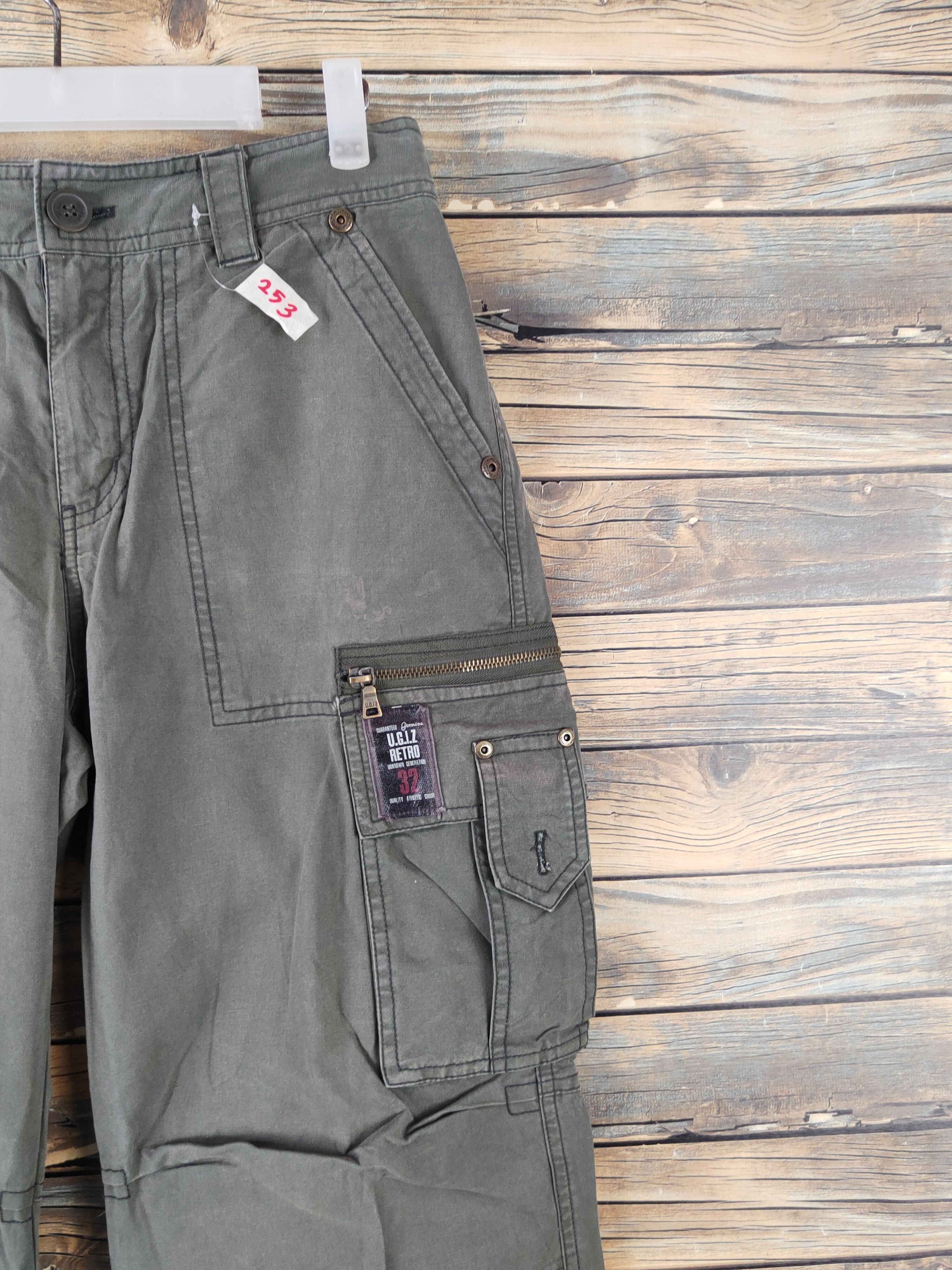 Japanese Brand DL Ugiz Olive Multipocket Tactical Cargo Pants #253 Size US 30 / EU 46 - 6 Thumbnail