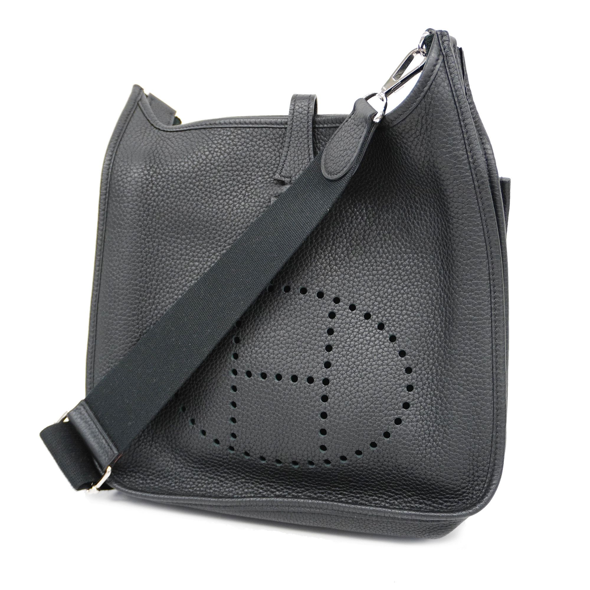 HERMES Evelyne TPM Mini Shoulder Bag Vaux Epson White Leather Good