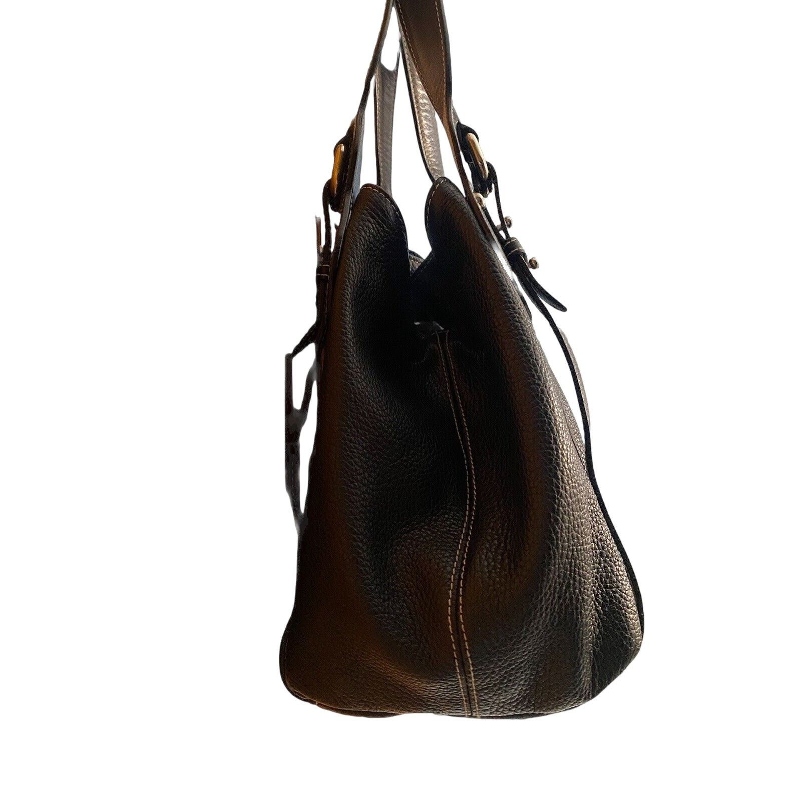 Furla Furla Soft Pebble Double Handle Black Hobo Bag Size ONE SIZE - 4 Thumbnail