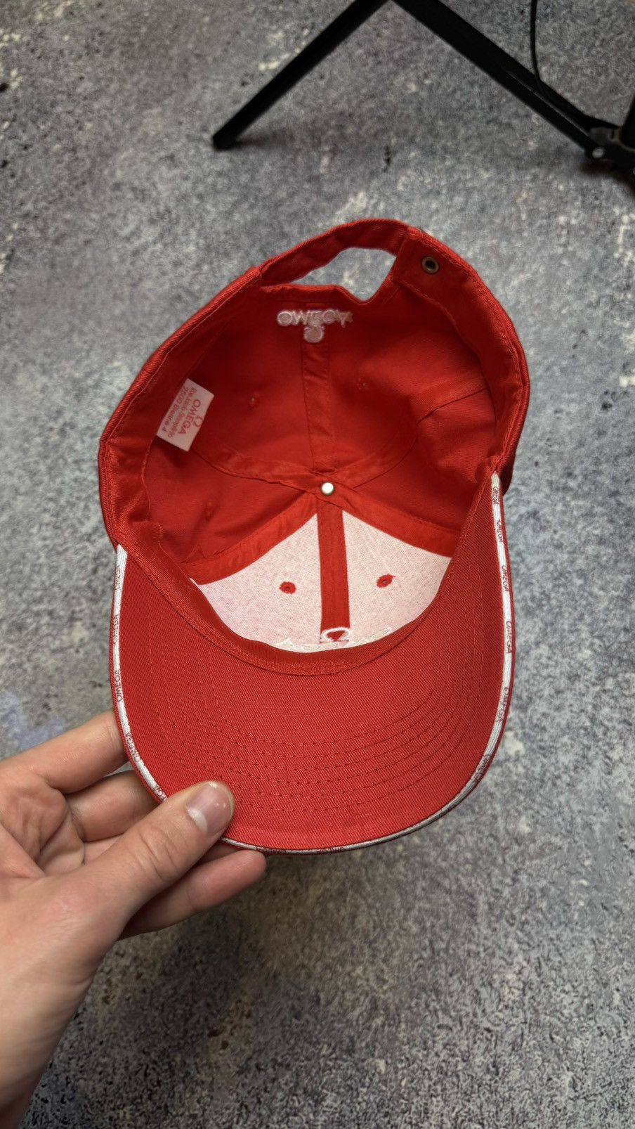 Omega OMEGA CAP RED/WHITE EMBROIDERED A Size ONE SIZE - 5 Thumbnail