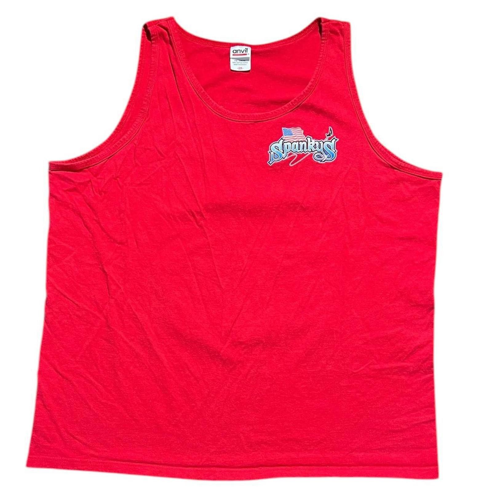 Anvil Vintage 90s Spankys RV Marine Parker Arizona Red Tank Top Size US XXL / EU 58 / 5 - 2 Thumbnail