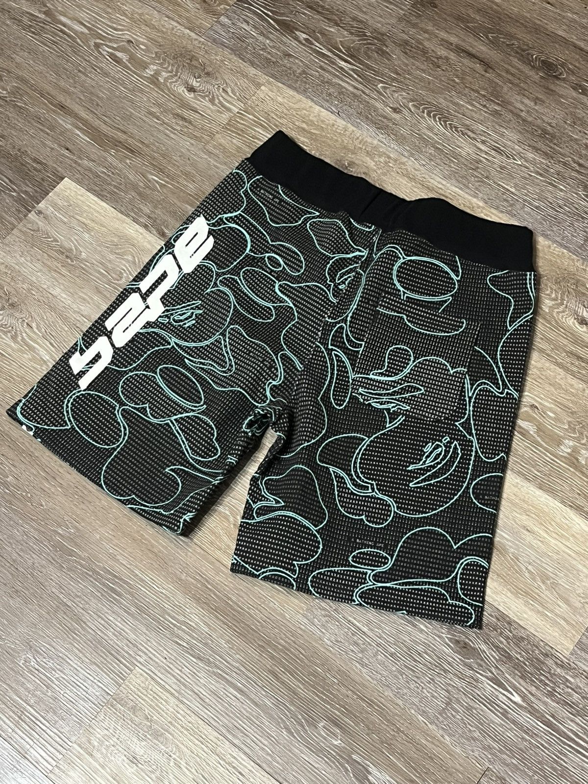 Glow in the Dark Circuit Jogger Shorts With Spellout Logo