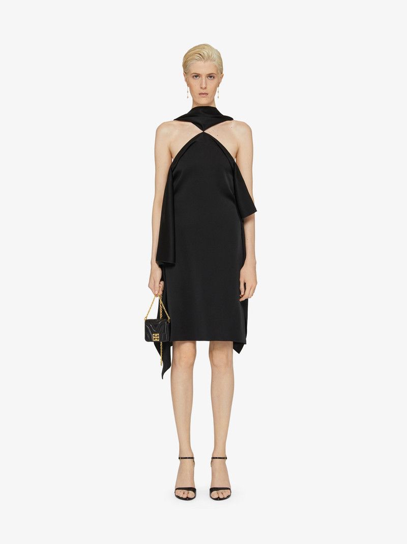 Givenchy o1n1vont0326 Scarf Dress in Black Size XS / US 0-2 / IT 36-38 - 2 Thumbnail