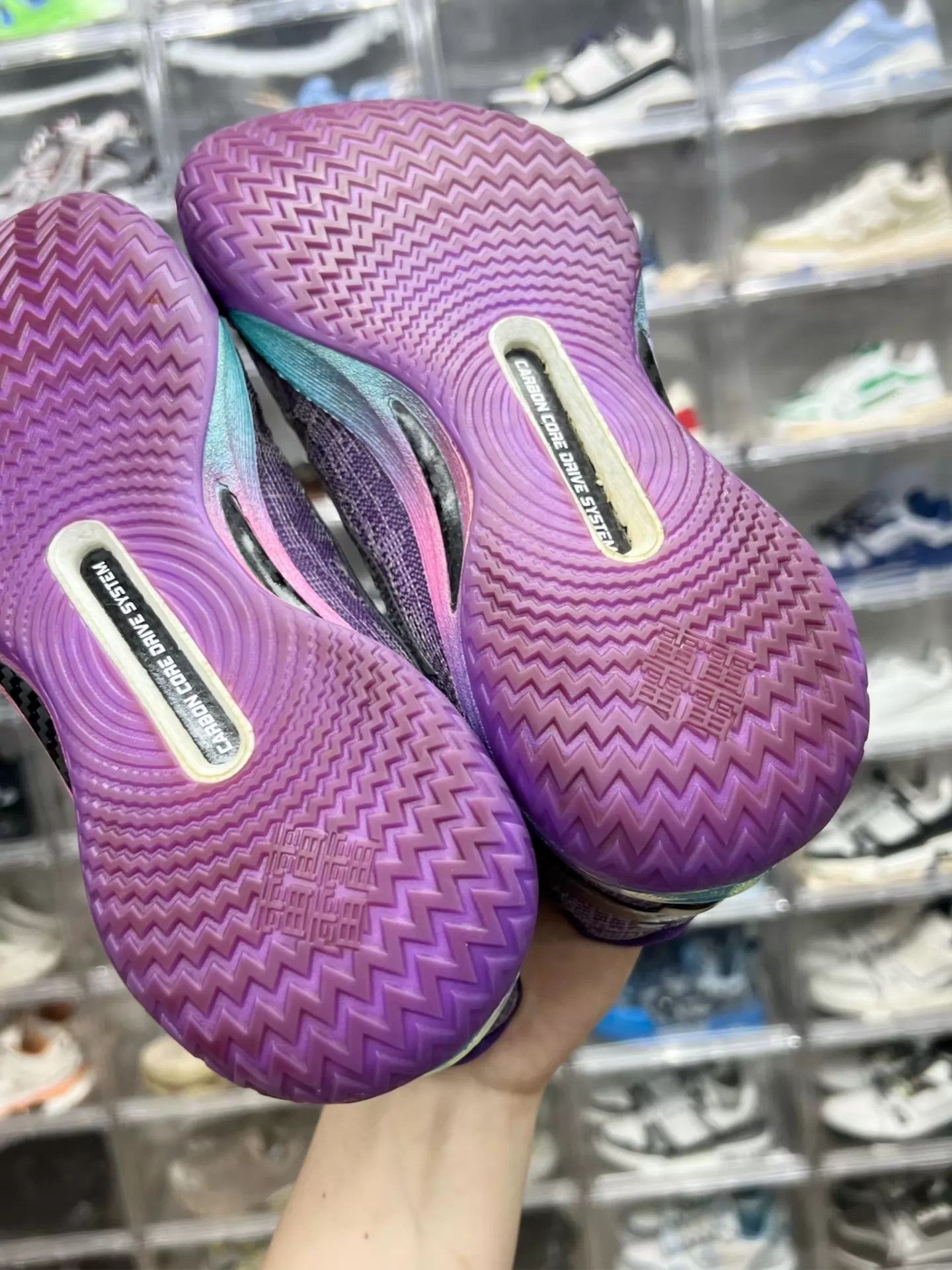 Li-Ning LI-NING Gamma Carbon Bounce Purple 43 (Box, Lightly Worn) Size US 10 / EU 43 - 9 Thumbnail