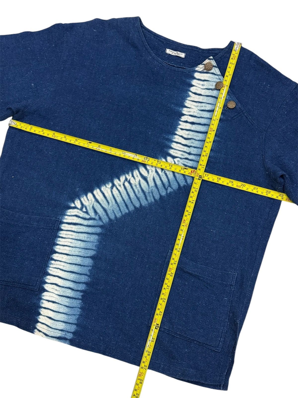 Indigo Japanese Brand Vintage Indigo Shirt Pocket Tie Die Size US L / EU 52-54 / 3 - 3 Thumbnail