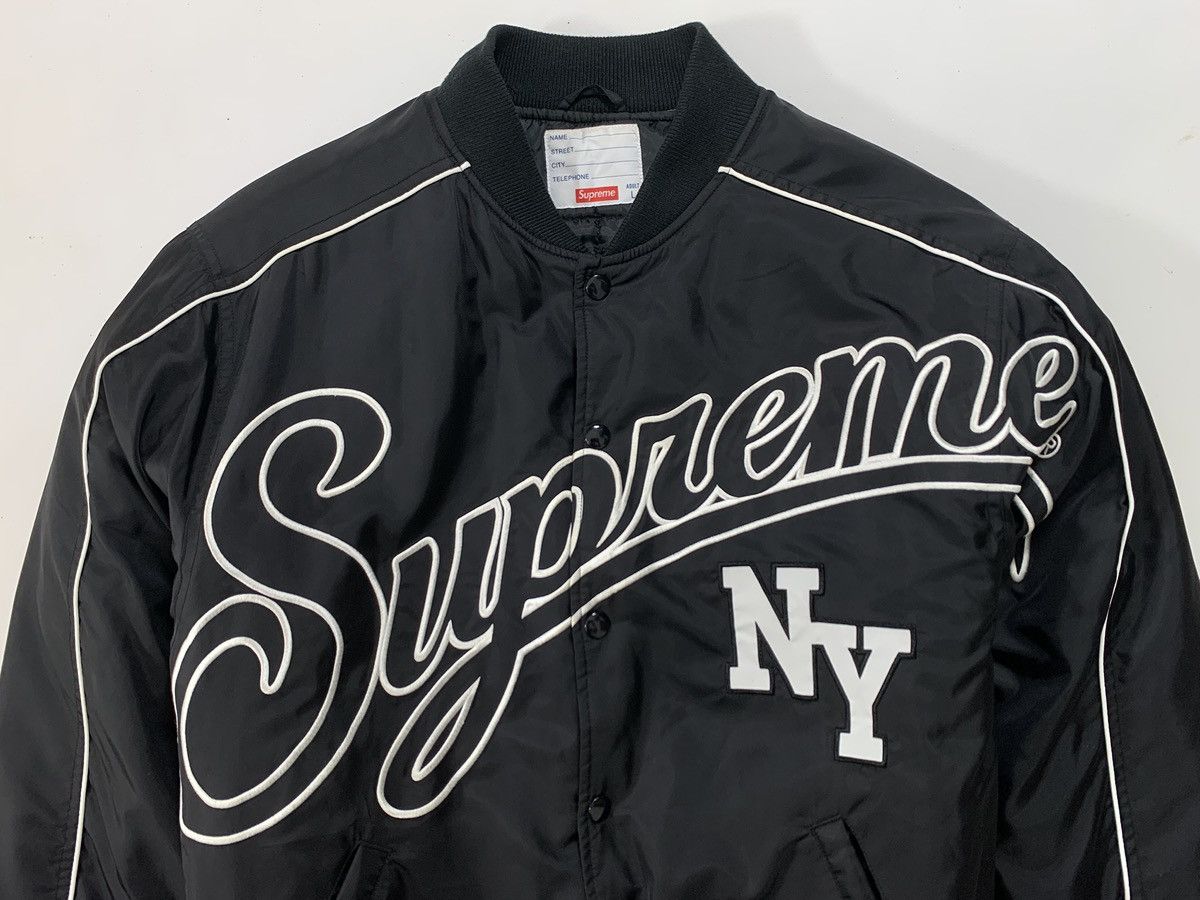 Supreme Supreme Contrast Script Varsity NY Varsity Jacket Men's _L Size US L / EU 52-54 / 3 - 5 Thumbnail