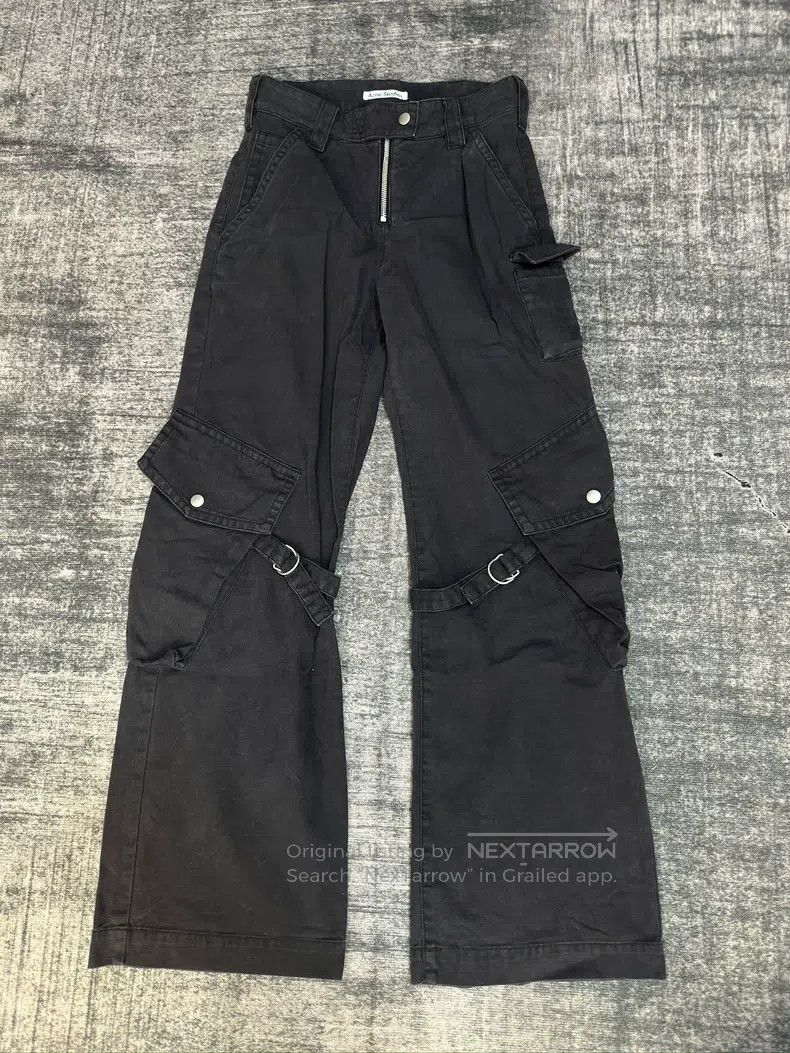 Acne Studios FW24 Mid-Rise Loose Straight Zip-Up Casual Ba