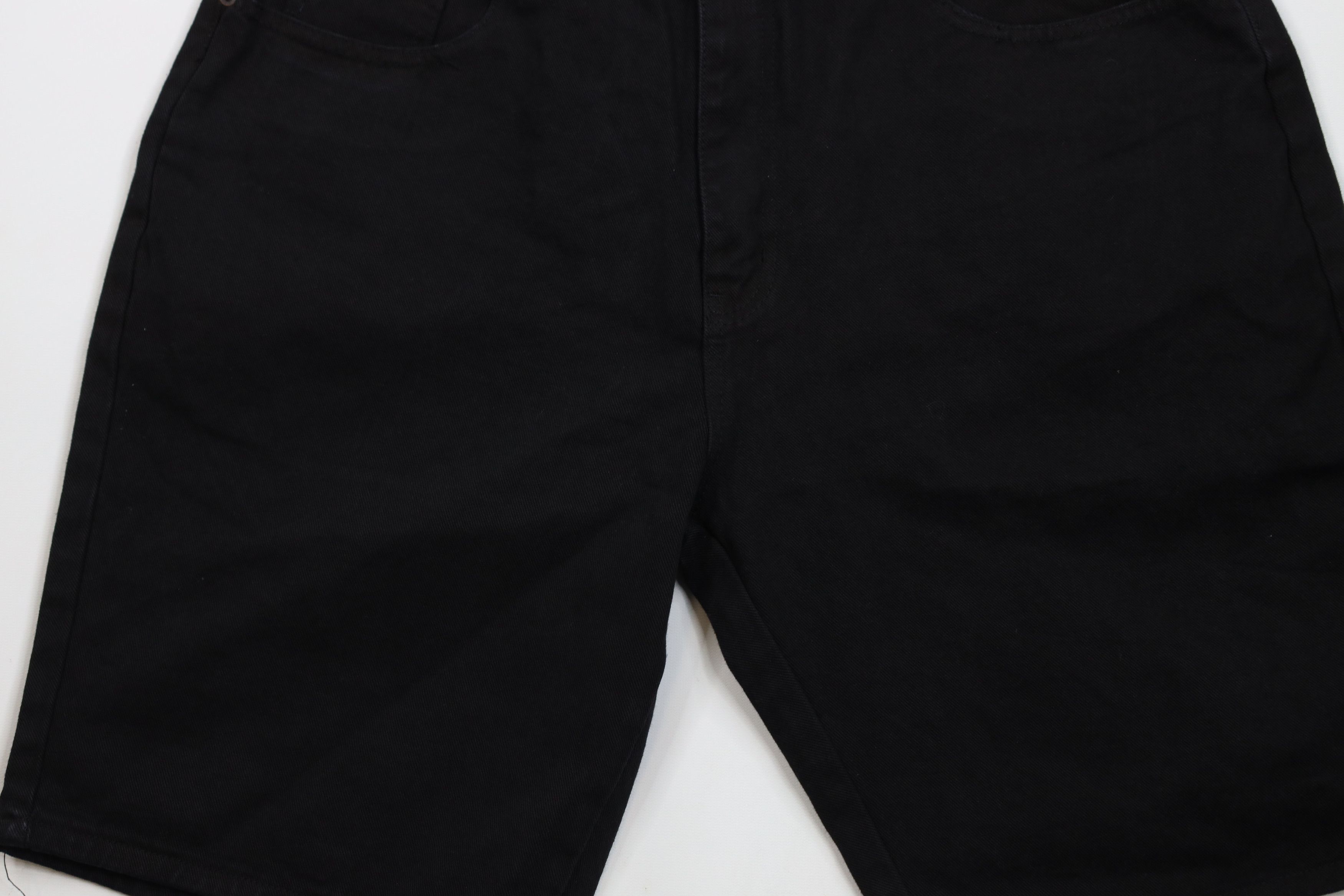 Vintage Deadstock Vintage 90s Streetwear Fit Denim Shorts Black Size US 38 / EU 54 - 3 Thumbnail