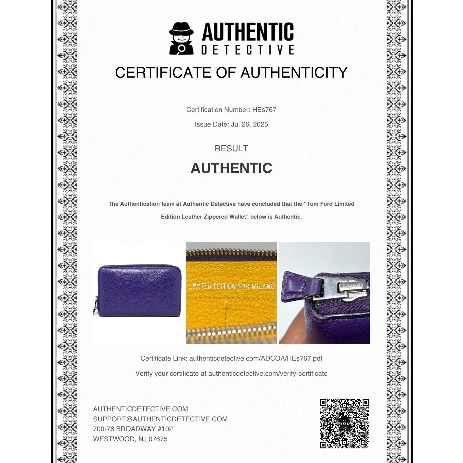 Tom Ford Tom Ford Purple Long Wallet Size ONE SIZE - 2 Thumbnail