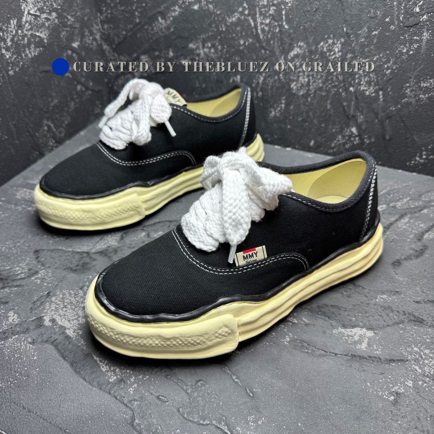 Maison MIHARA YASUHIRO MMY Black White Oxidized Distressed Shoes Size US 5 / EU 37 - 1 Thumbnail