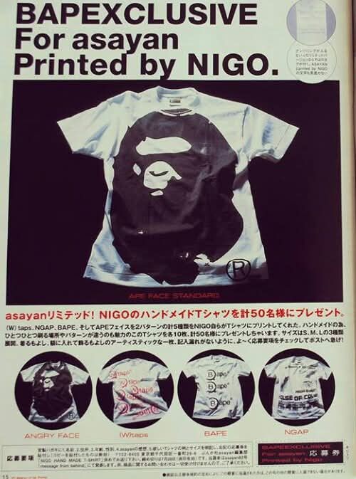 Bape Limited Edition Overprinted Ape Head Tee Size US M / EU 48-50 / 2 - 7 Thumbnail