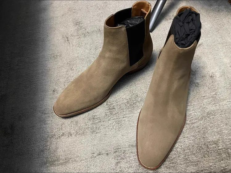 Sz 43 Saint Laurent Paris Wyatt 30 Suede Chelsea Boots