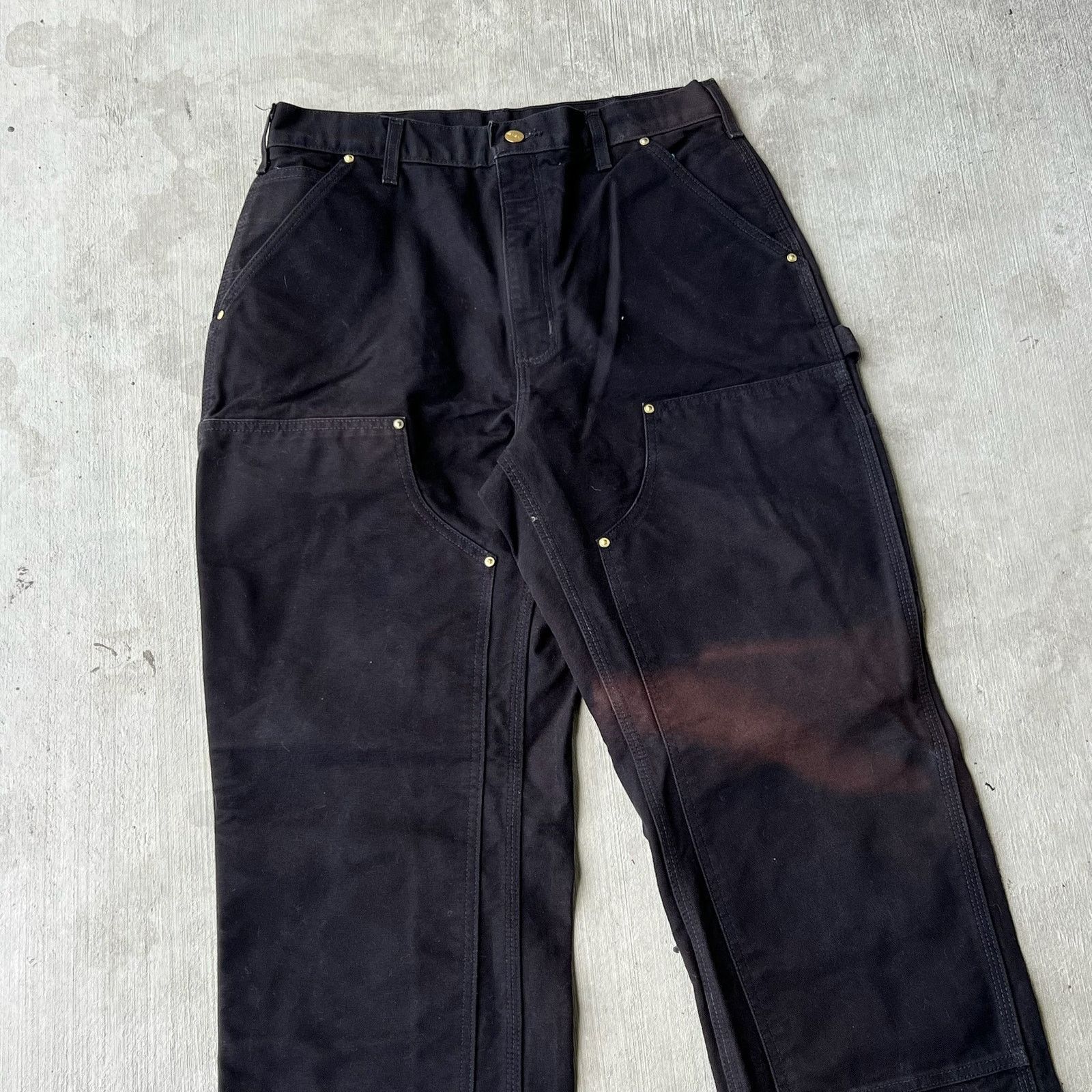 Carhartt × Vintage Carhartt black double knee work wear carpenter pants Size US 31 - 2 Thumbnail