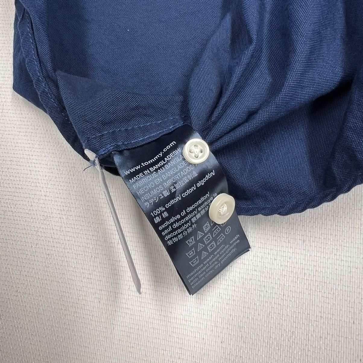 Tommy Hilfiger Tommy Hilfiger Button Down Shirt Blue Short Sleeve Logo Y2K Size US M / EU 48-50 / 2 - 8 Thumbnail