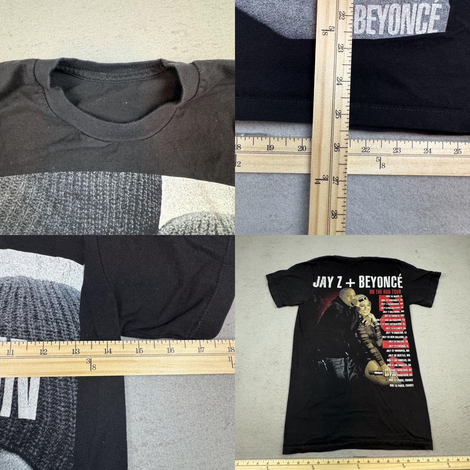 Vintage VINTAGE Jay Z Beyonce On The Run Tour Shirt Mens Medium Black Concert Band Tee Music Size US M / EU 48-50 / 2 - 8 Thumbnail