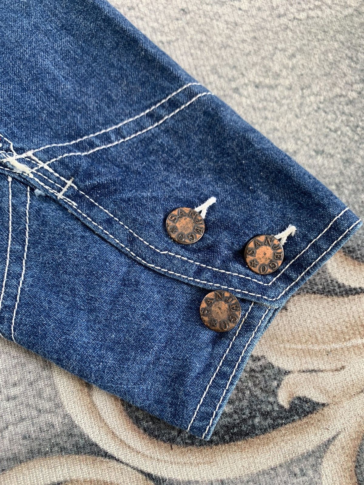 Indigo Sanjego Genuine Indigo Denim Jacket Size US L / EU 52-54 / 3 - 11 Thumbnail
