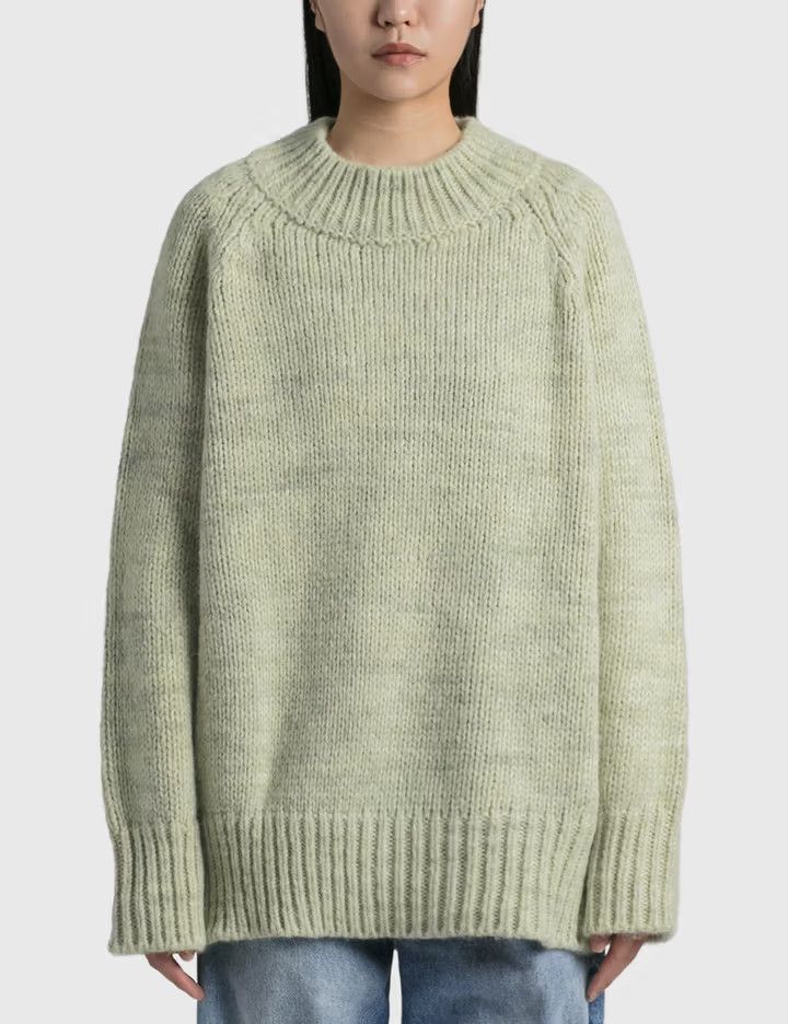 Maison Margiela o1y0625 Mock Neck Sweater in Sage Green Size M / US 6-8 / IT 42-44 - 1 Thumbnail