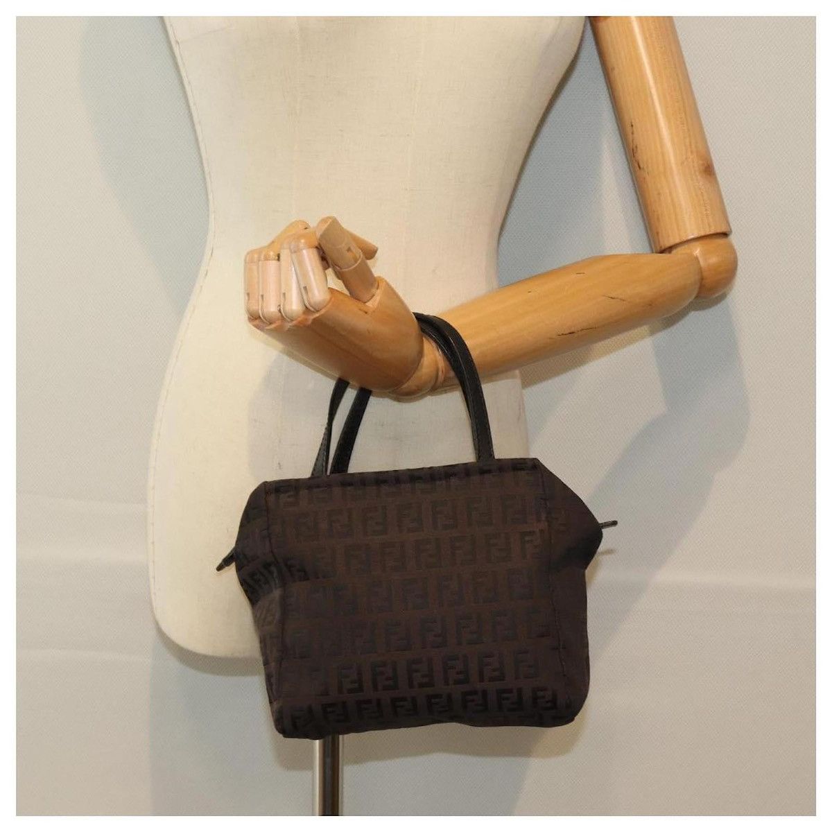 Fashion Nova × Fendi Fendi Zucchino canvas mini bag Size ONE SIZE - 1 Thumbnail