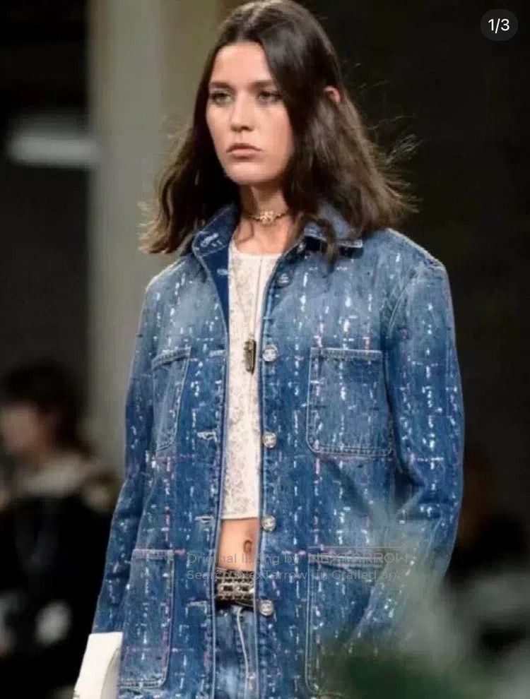 Chanel Chanel 23 Chanel denim sequined four-pocket jacket Size XS / US 0-2 / IT 36-38 - 8 Thumbnail