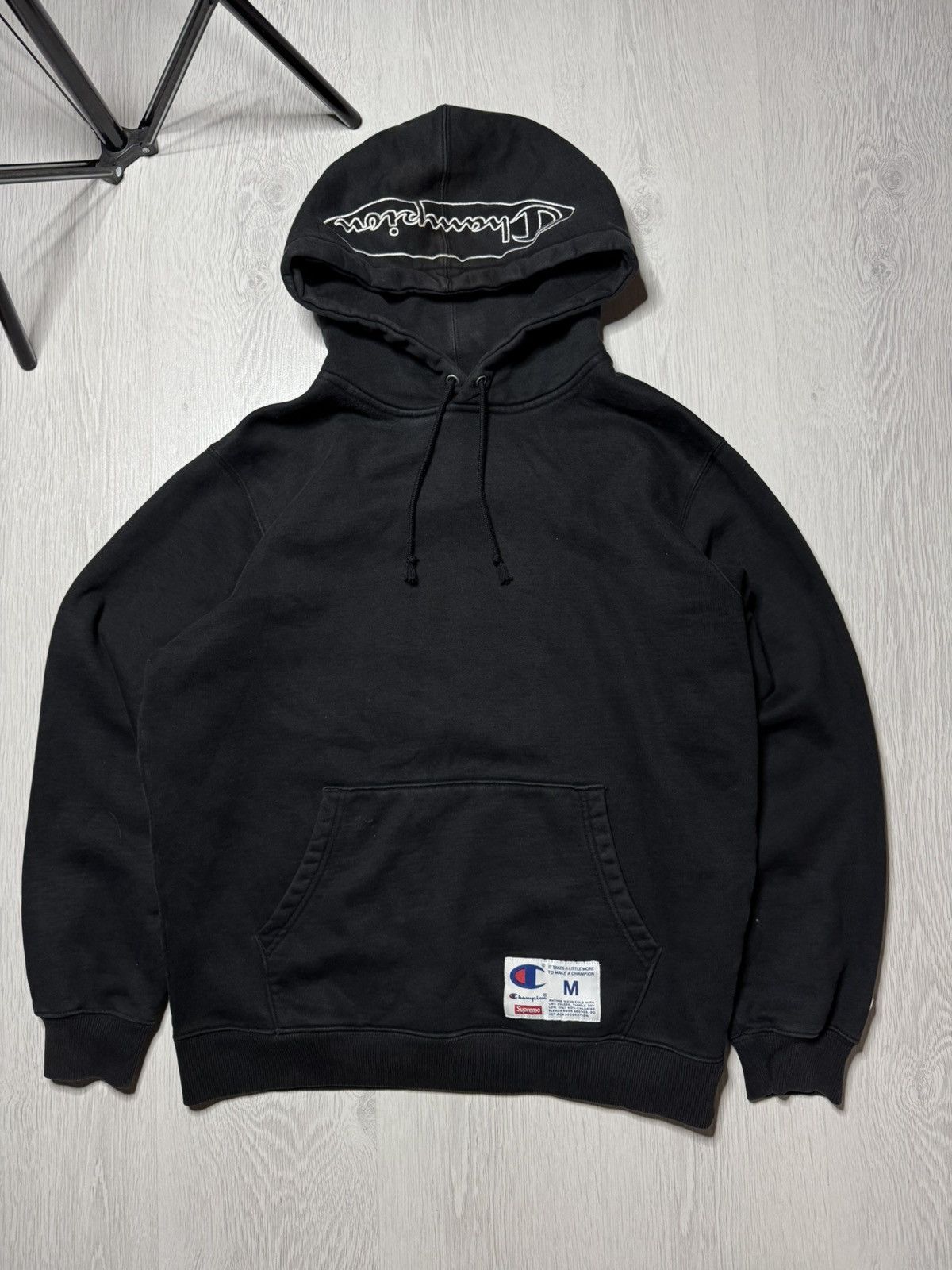 Champion × Supreme Supreme Champion embroidered hood logo hoodie sweatshirt Size US M / EU 48-50 / 2 - 2 Thumbnail