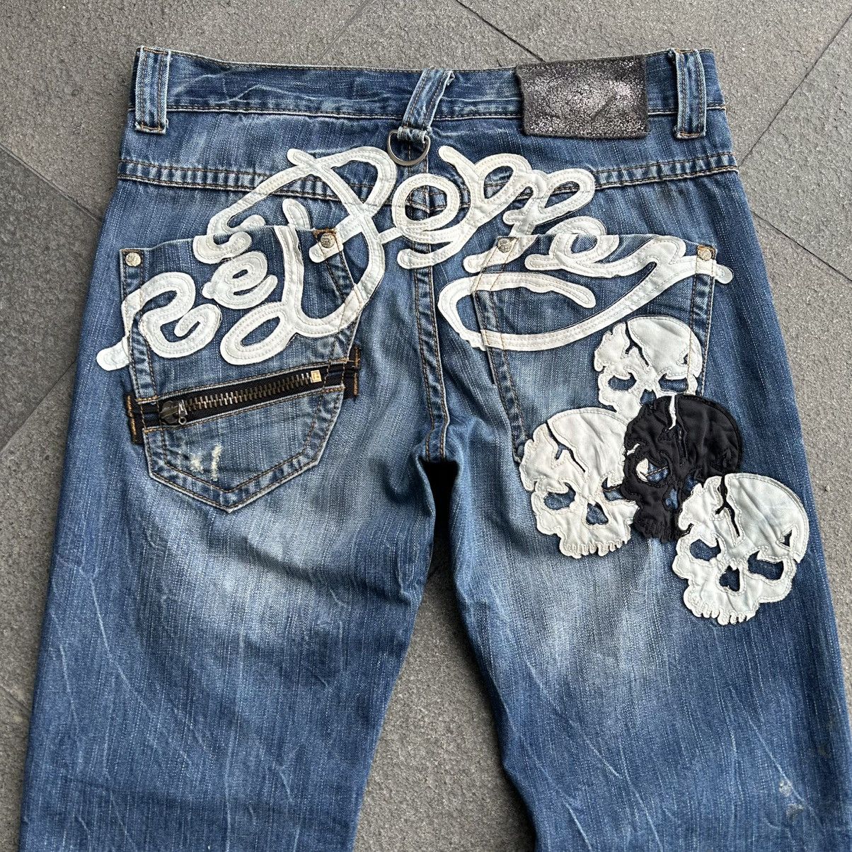 Japanese Brand Vintage y2k Redpepper Jeans Skull Size US 34 / EU 50 - 14 Thumbnail