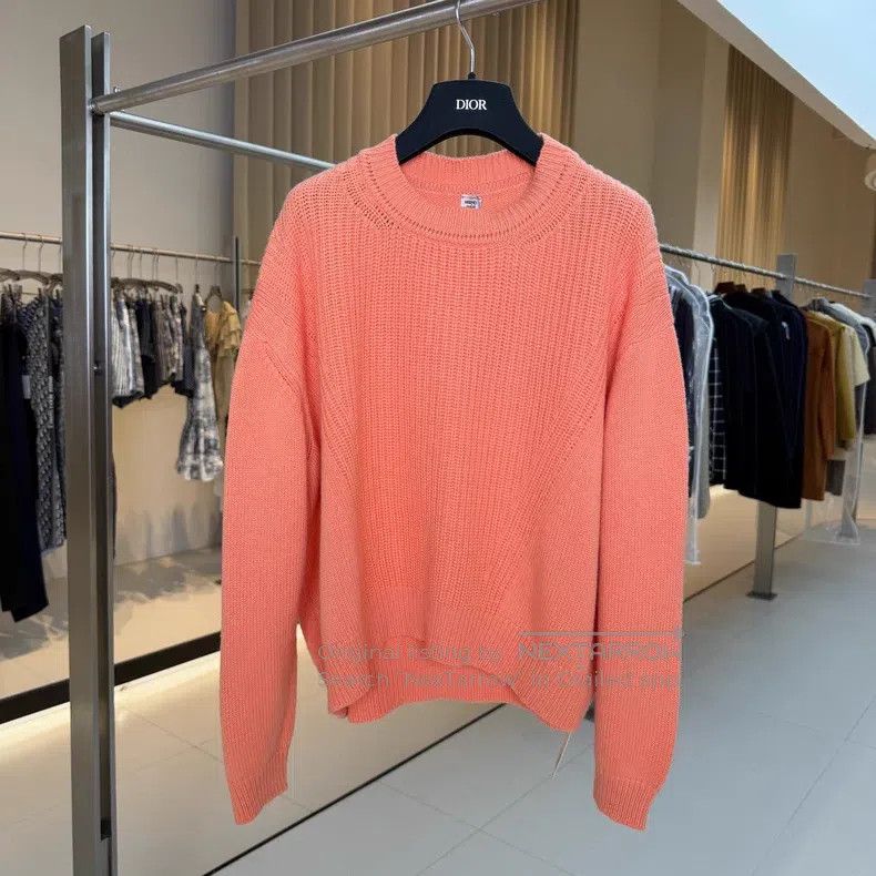 Hermes Hermes Orange Cashmere Cotton Knit Sweater Size XXS / US 00 / IT 34 - 1 Thumbnail