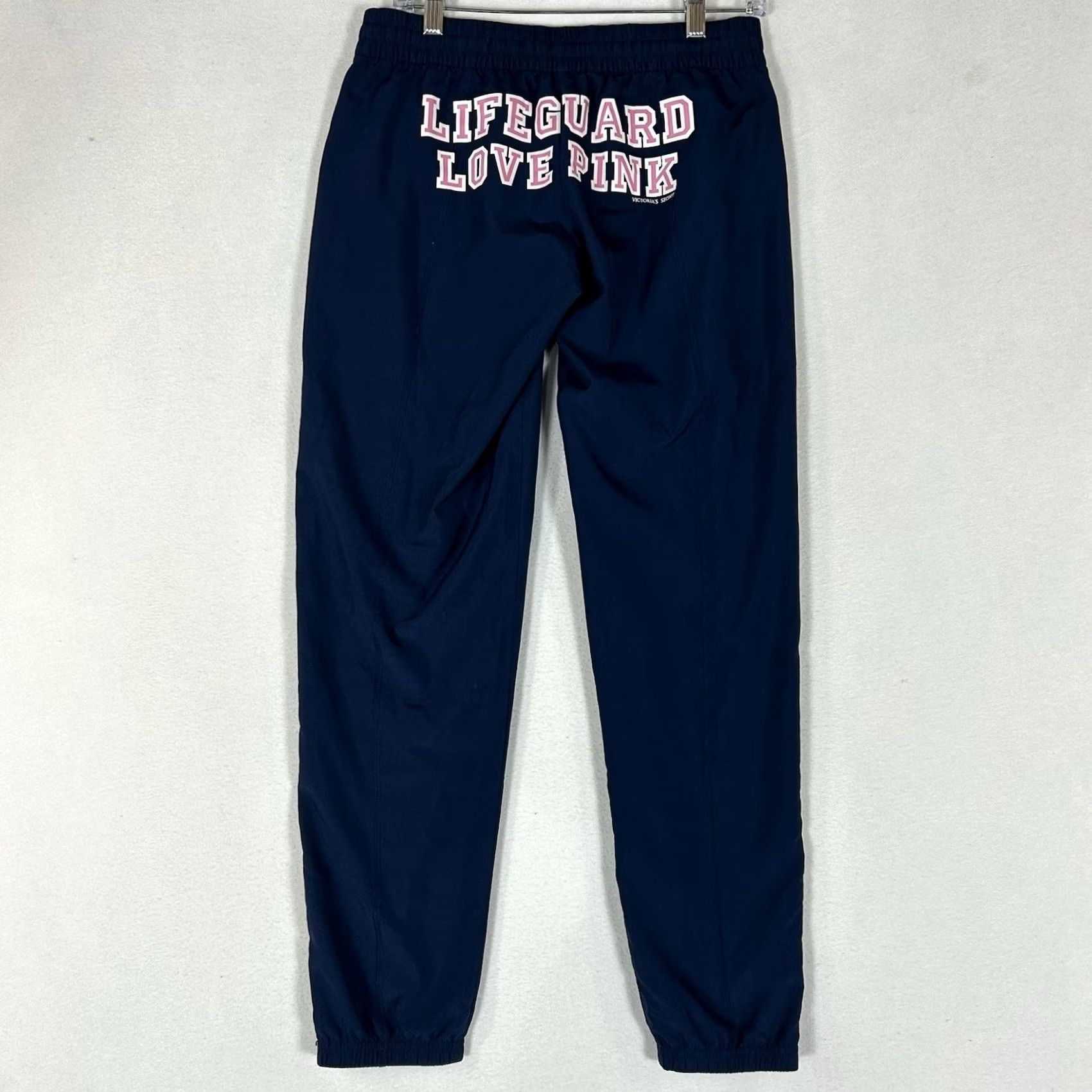 Pinko VINTAGE Y2k Victoria’s Secret Lifeguard Love Pink Tear Away Snap Pants Womens XS PINK Drawstring Pockets Blue Size 26" / US 2 / IT 38 - 7 Thumbnail