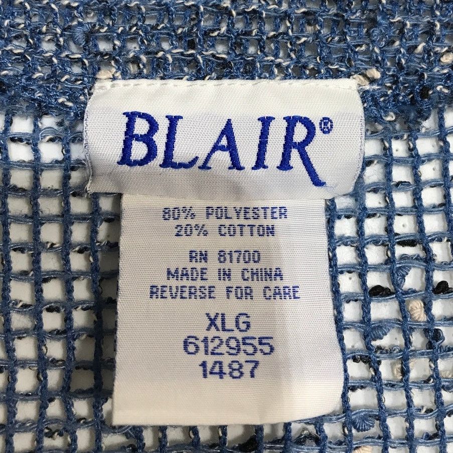 Blair NWOT Blair Boho Navy Blue Mesh Flowy Oversized Blouse XL Size XL / US 12-14 / IT 48-50 - 5 Thumbnail