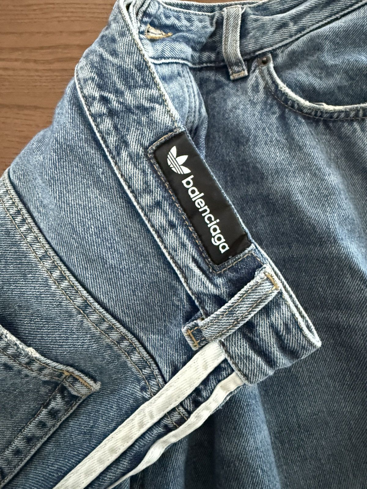 Balenciaga x Adidas Denim Baggy Pants Denim Balenciaga x Adidas Denim Baggy Pants Denim
