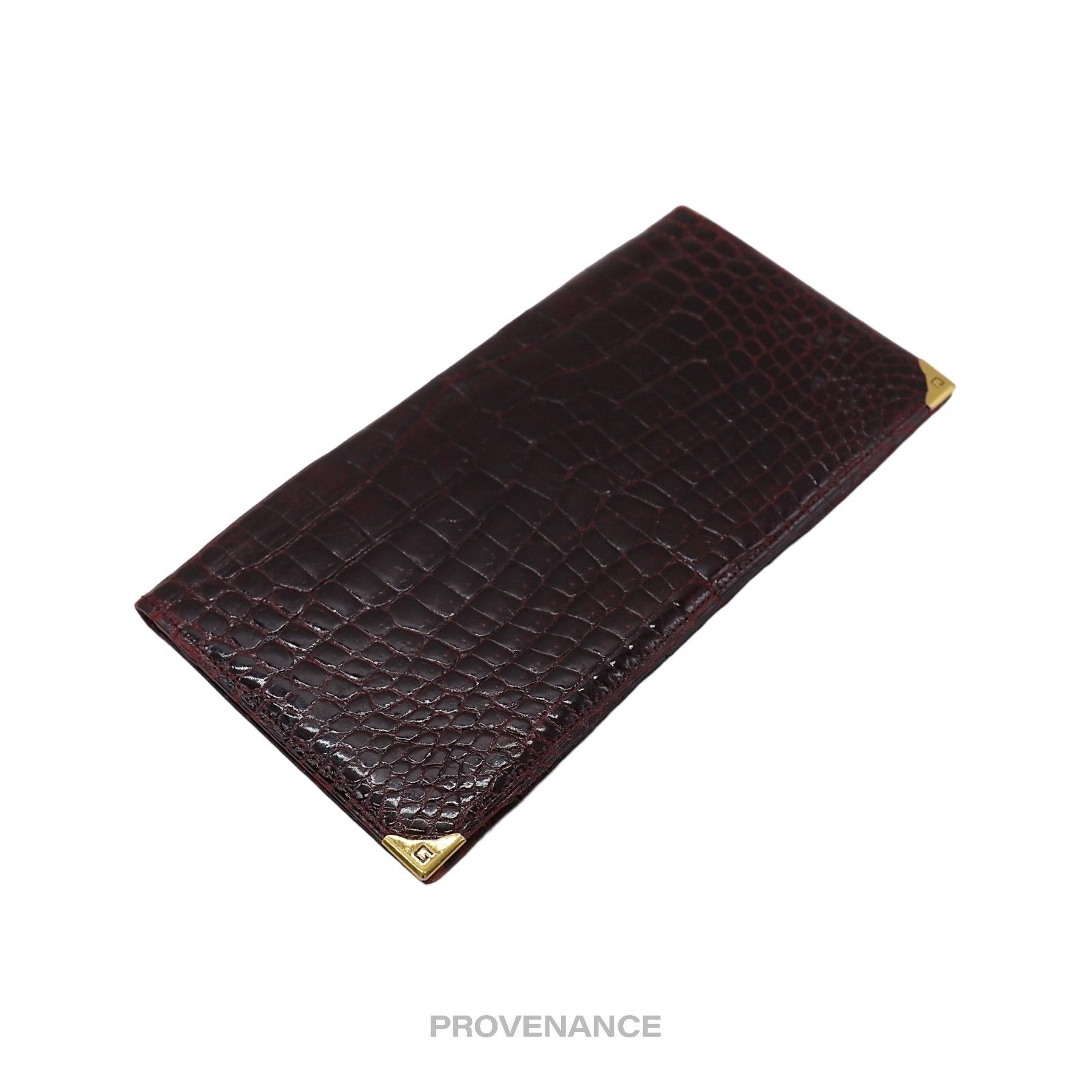 Givenchy 🔴 Givenchy Long Wallet - Burgundy Crocodile Leather Size ONE SIZE - 4 Thumbnail
