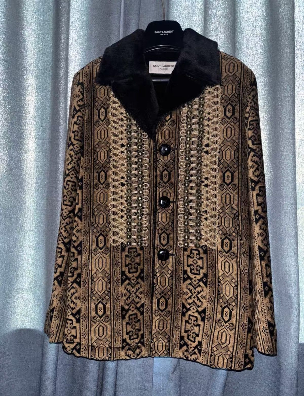 Saint Laurent Paris Saint Laurent Paris FW16 Runway Coat Sz. 44 Size US S / EU 44-46 / 1 - 1 Thumbnail