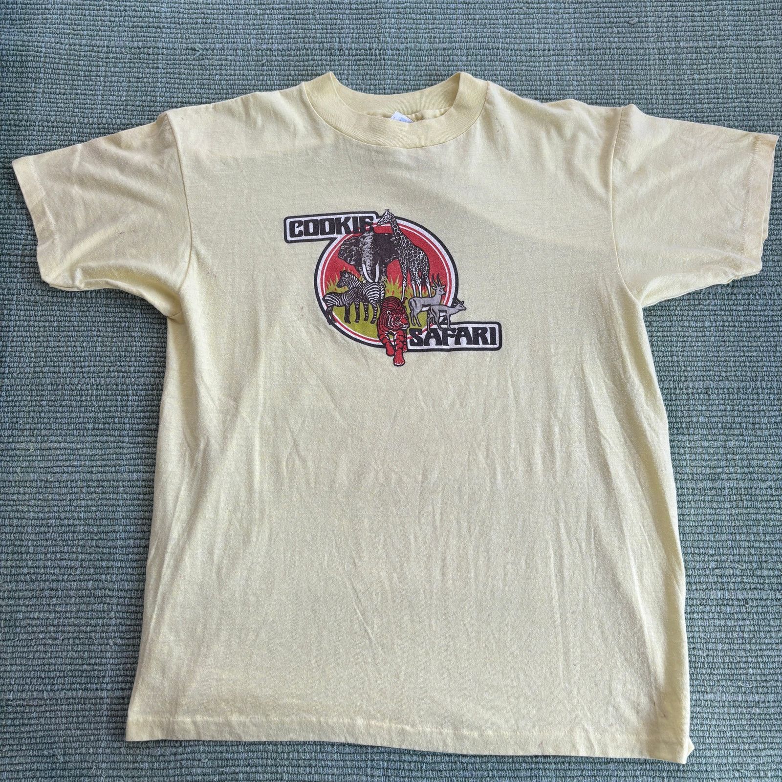 Vintage Vintage 1980s "Cookie Safari" Animal Tee Shirt Yellow Sz M/L Size US M / EU 48-50 / 2 - 2 Thumbnail