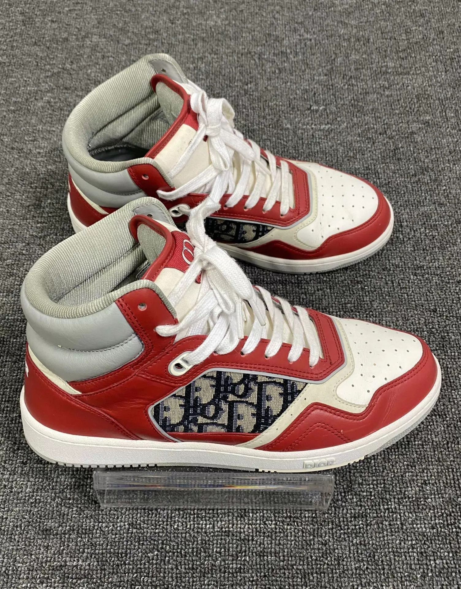 Dior Dior B27 High Top Sneaker Red Oblique Size US 9 / EU 42 - 3 Thumbnail