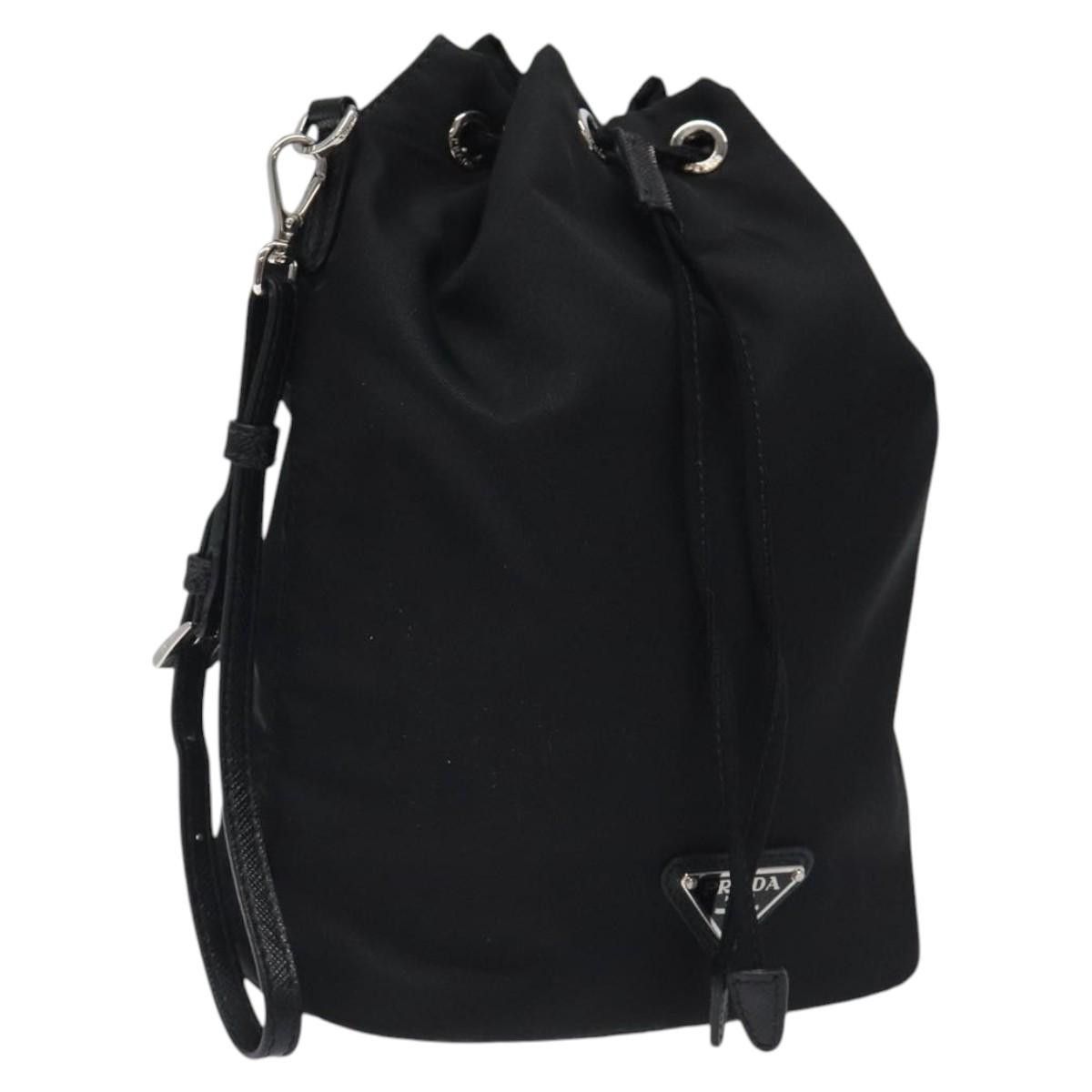 Prada Purse Pouch Nylon Black 1Ns369 Auth Yk17856, Women's
