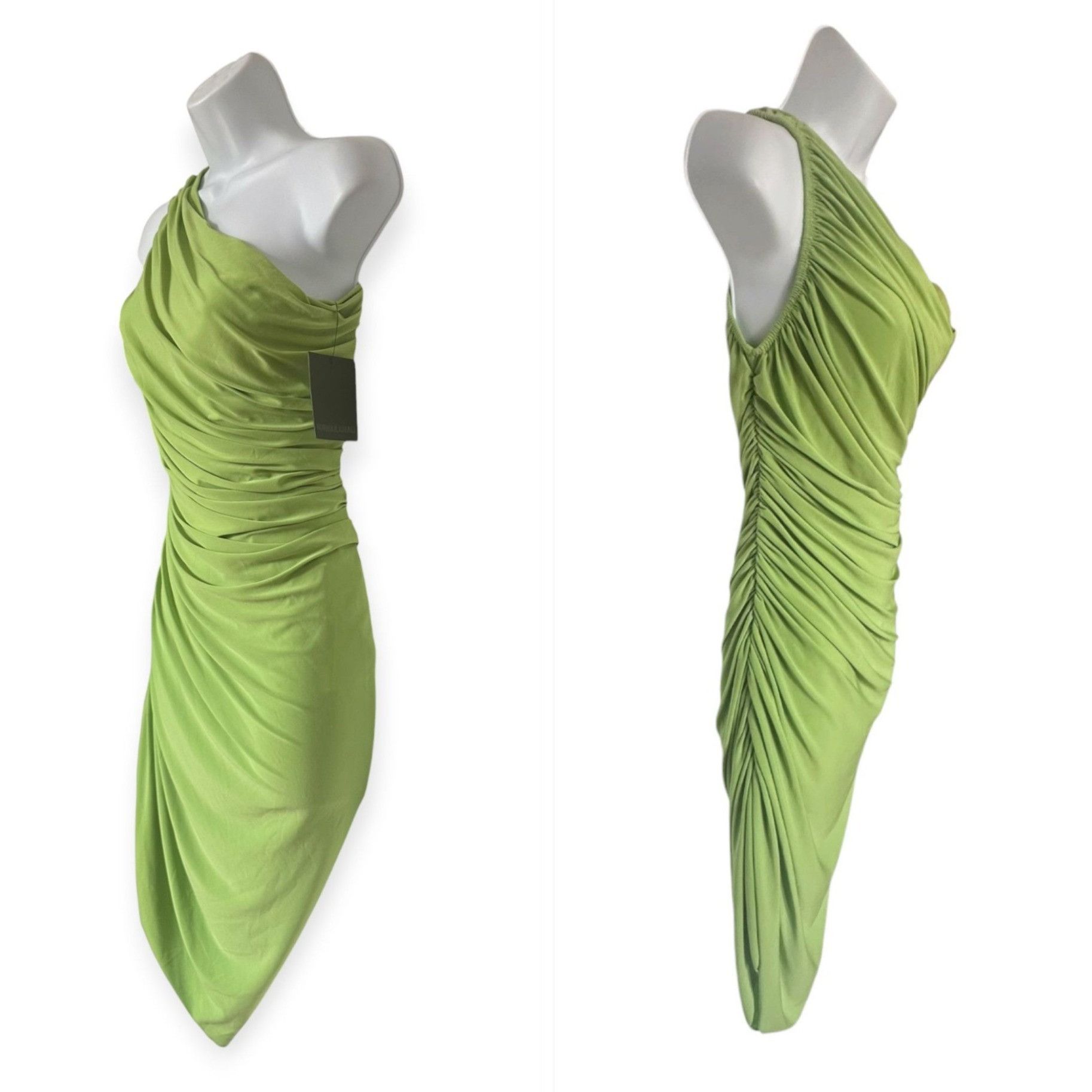 Norma Kamali Norma Kamali Diana Dress, Gemini Green, Size S, NWT Size S / US 4 / IT 40 - 3 Thumbnail