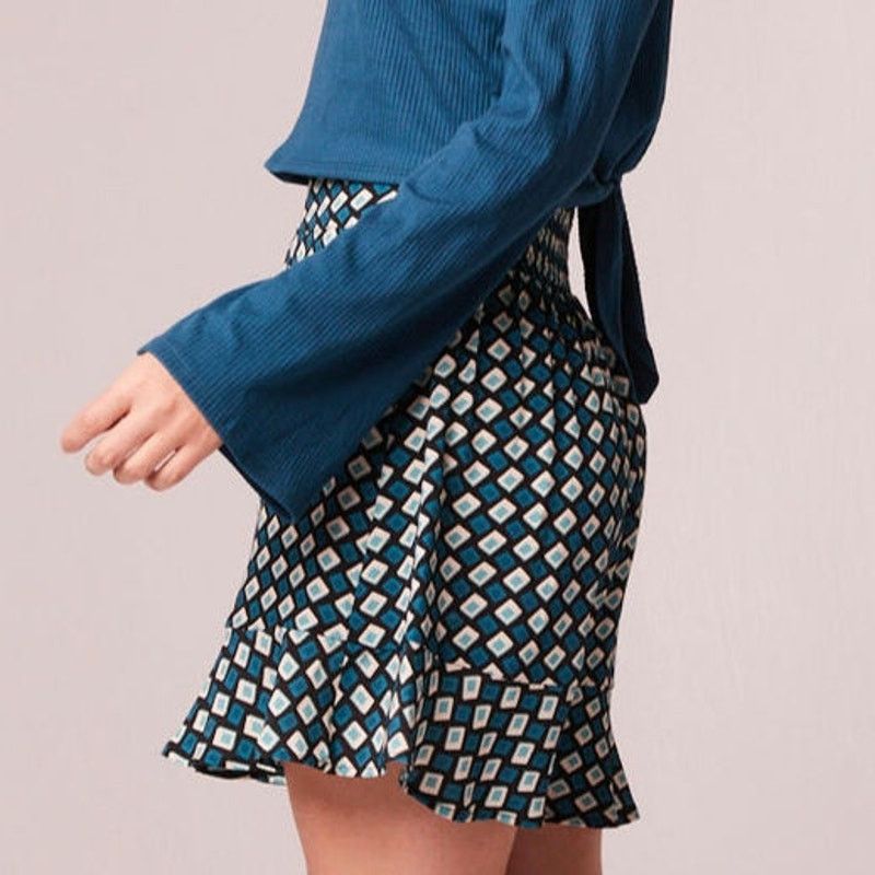 Other Preppy Diamond Mini Skirt Ruffle Hem M NWT Band of the Free Size 29" - 4 Thumbnail