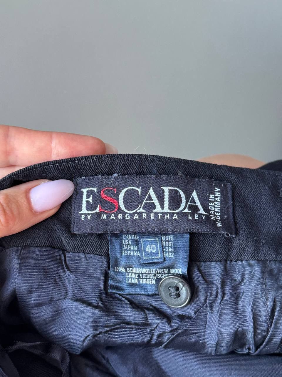 Escada Vintage Escada Margaretha Ley Tweed midi Skit Size 40 Orange Size 27" / US 4 / IT 40 - 5 Thumbnail