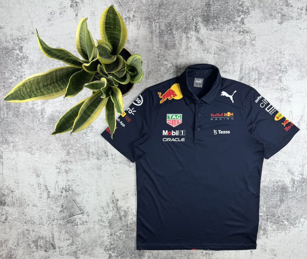 Red Bull Red Bull Puma Medium Blue 2021 Moto Racing Formula 1 T Shirt Men’s Tee Jersey Size US M / EU 48-50 / 2 - 2 Thumbnail