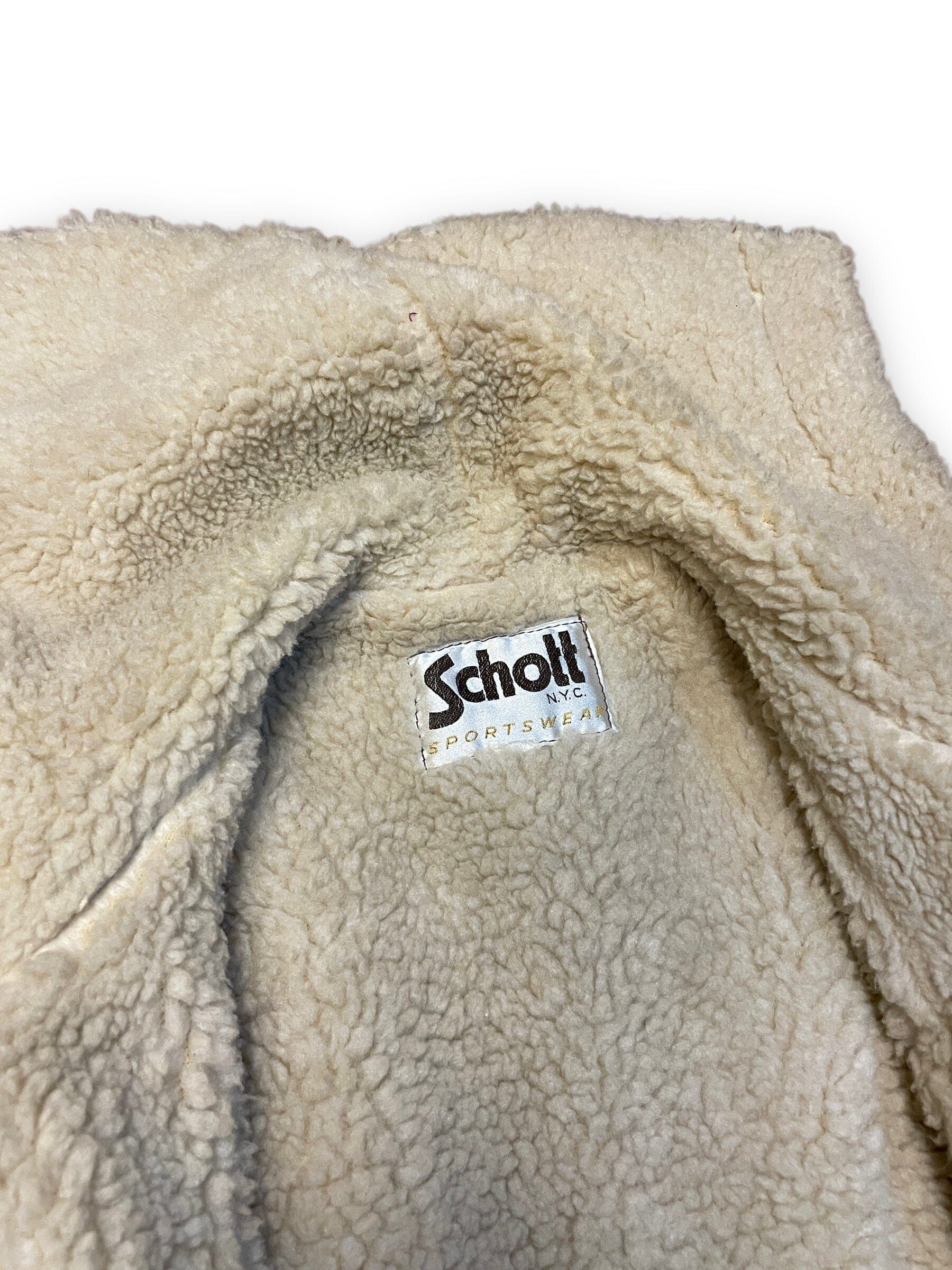 Schott 70s Schott NYC Suede & Shearling Vintage Toggle Coat Size L / US 10 / IT 46 - 4 Thumbnail