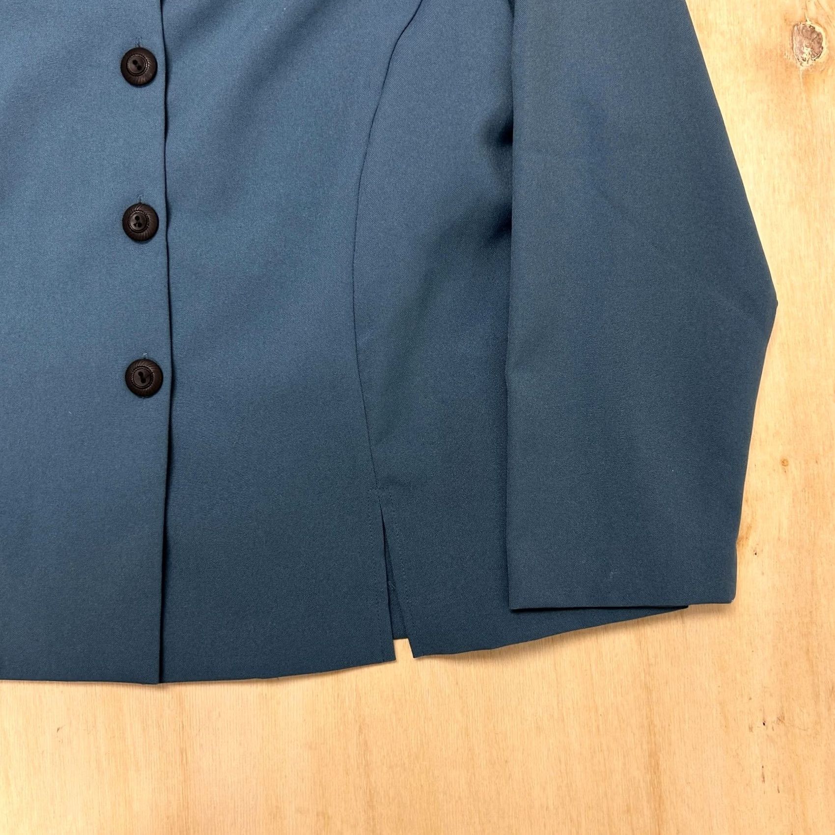 Blair Blair Blazer Womens 16P Blue Polyester Crepe Collared Single Breasted Jacket Size XXL / US 16-18 / IT 52-54 - 2 Thumbnail