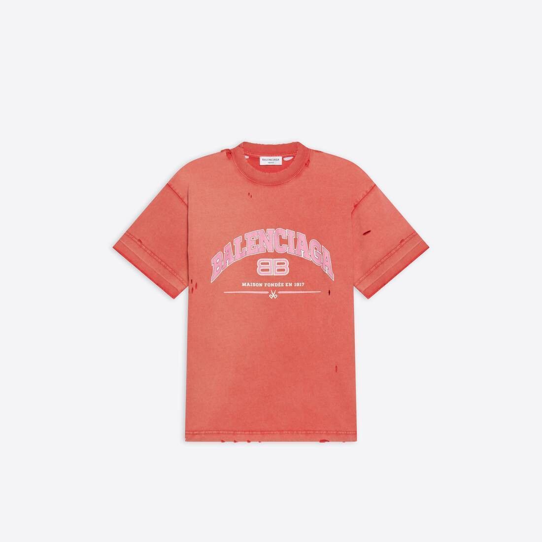 image of O1W1Db11123 Maison Balenciaga T-Shirt In Red, Men's (Size XS)