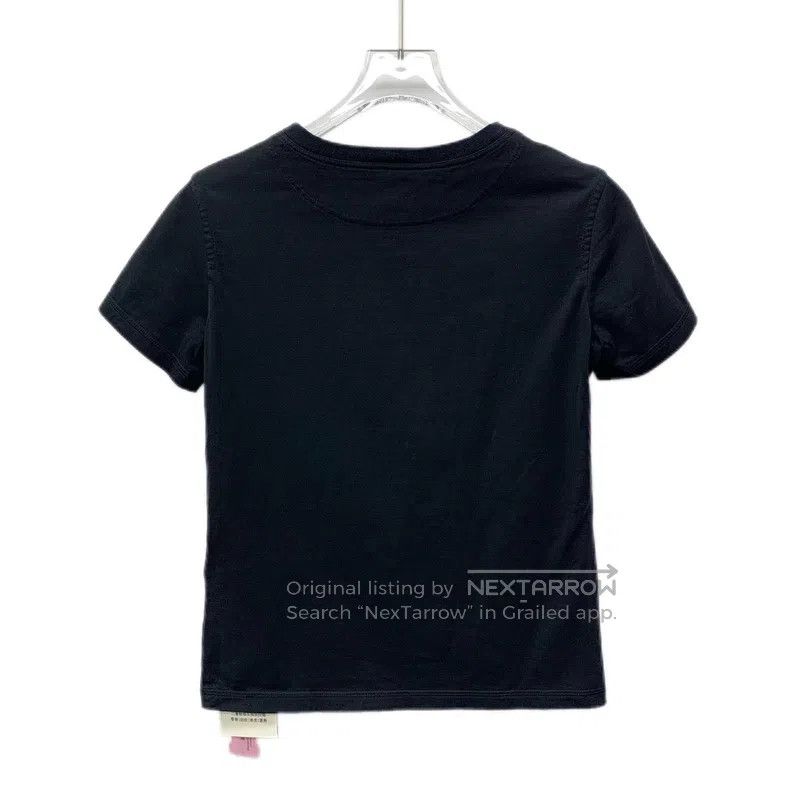 Hermes Hermes Black Floral Printed Cotton Round Neck Short Sleeve Size XXS / US 00 / IT 34 - 2 Thumbnail