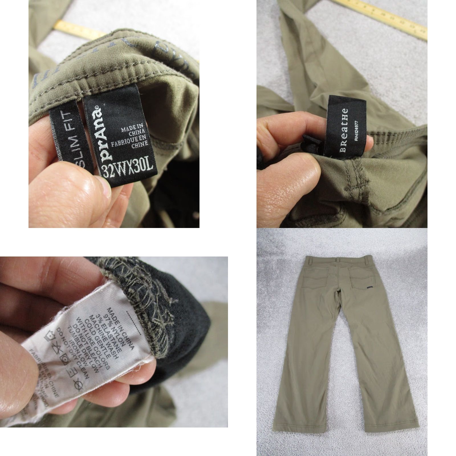 Prana Prana Pants Mens 32 Slim Fit 32X27 Brown Nylon Flat Front Knit Chino Logo Nature Sports 90s? (No, ensure no new info) Size US 32 / EU 48 - 8 Thumbnail