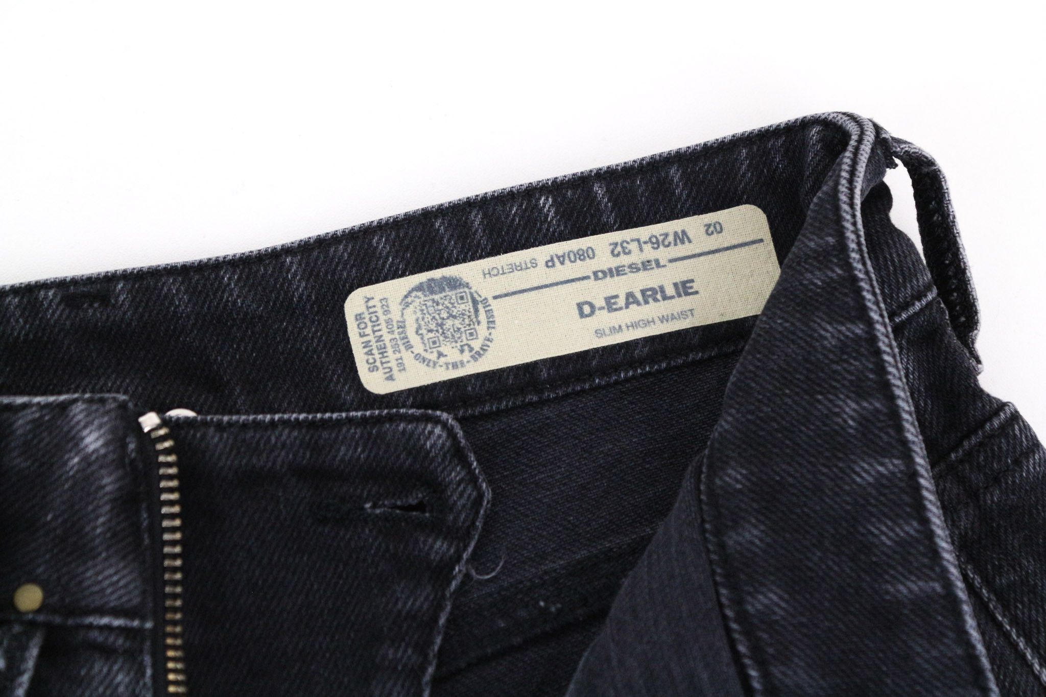 Diesel D-EARLIE 080AP W26/L32 Grey Zip Pocket Jeans 71554 Size 26" / US 2 / IT 38 - 6 Thumbnail