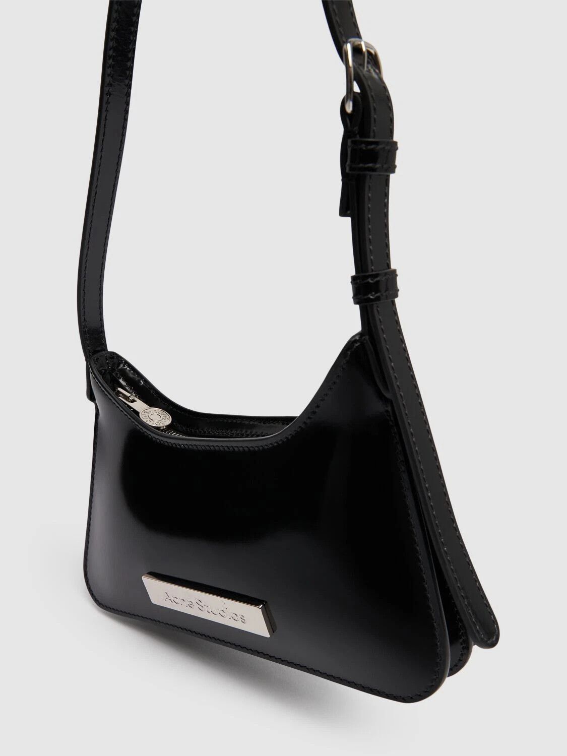 Acne Studios ACNE STUDIOS Platt Micro Black Leather Shoulder Bag New Size ONE SIZE - 2 Thumbnail