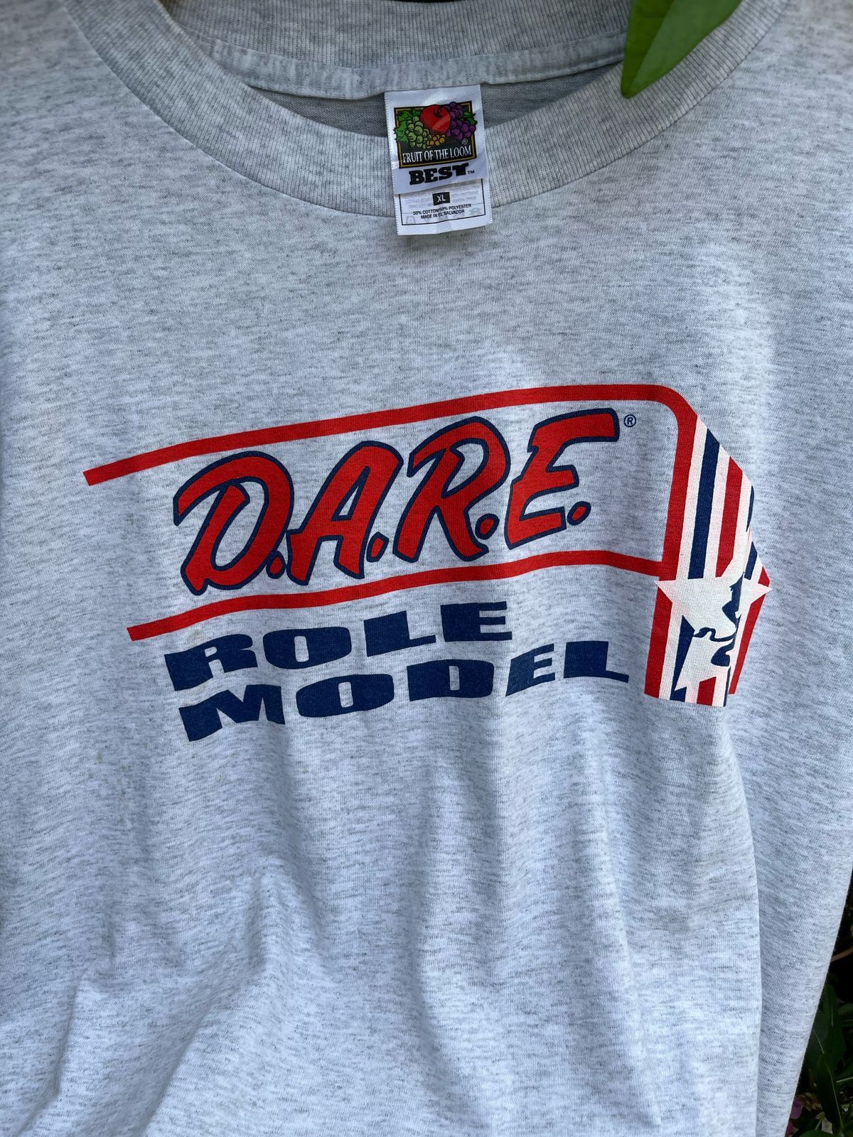 D.A.R.E × Fruit Of The Loom × Vintage vtg D.A.R.E. Role Model tshirt Size US XL / EU 56 / 4 - 3 Thumbnail