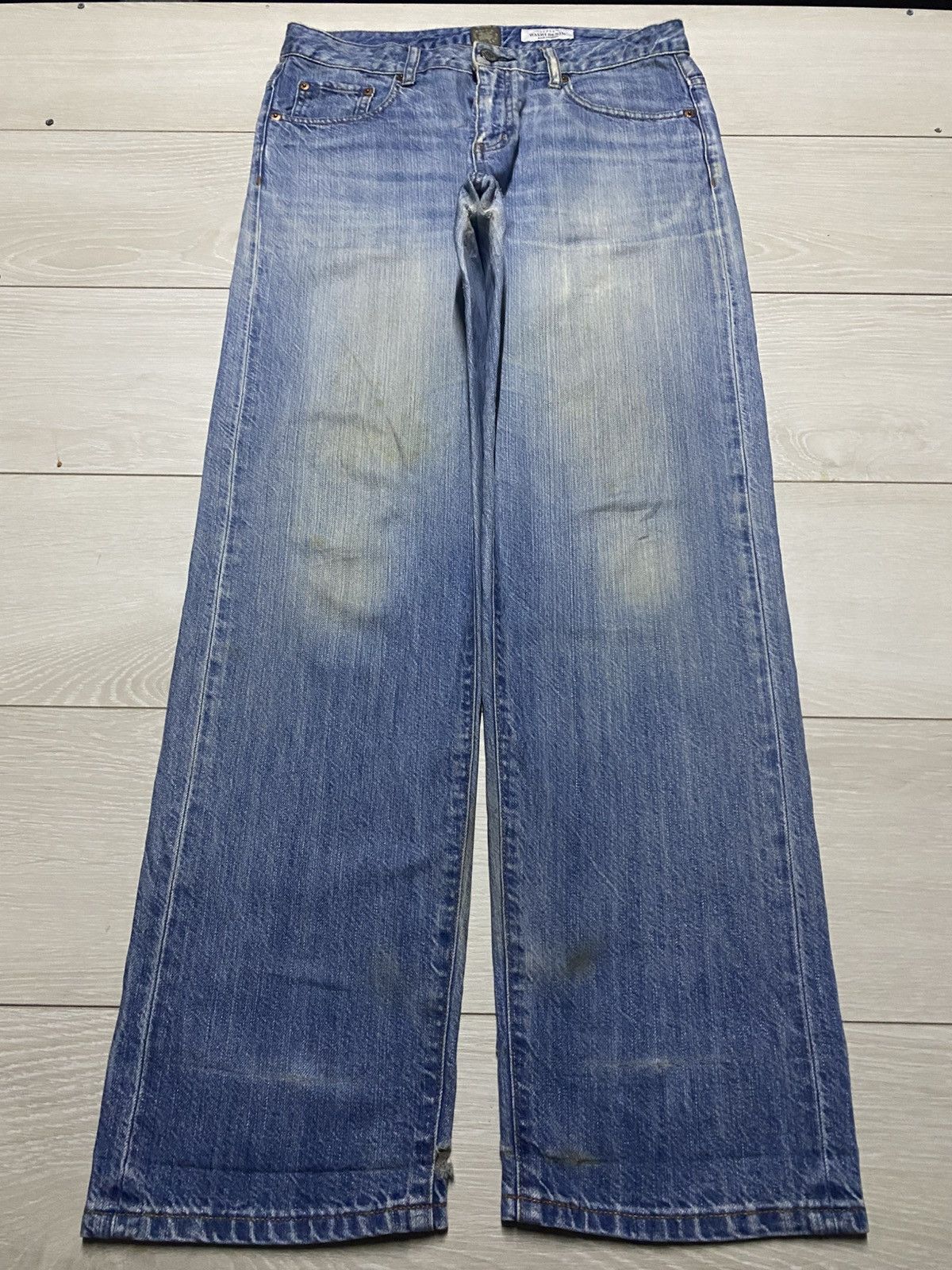 Japanese Brand Vintage Japanese Brand Back Number Faded Distressed Loose Size US 32 / EU 48 - 1 Thumbnail